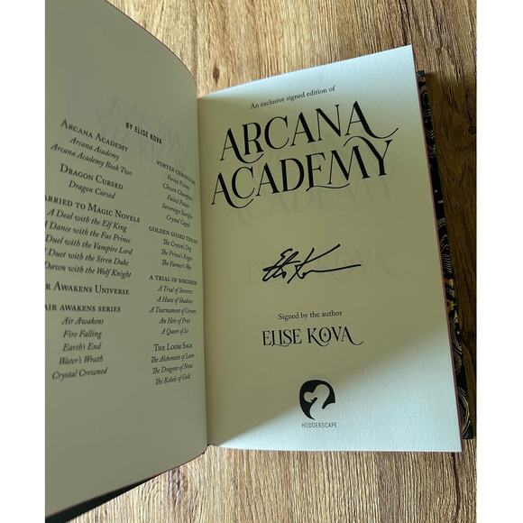 Waterstones Special Signed Edition Arcana Academy Elise Kova - Picture 7 of 9